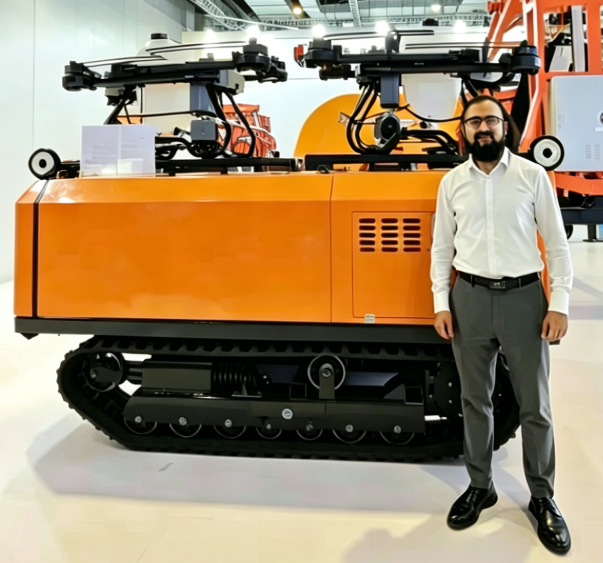 Battery-powered mobile charging station for agricultural drones